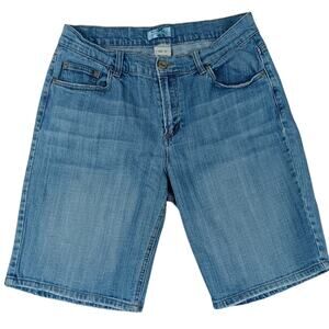 Vtg Z. Cavaricci Jean Shorts‎ Womens 12 32X10 Blue Department of Peace Boho Y2K